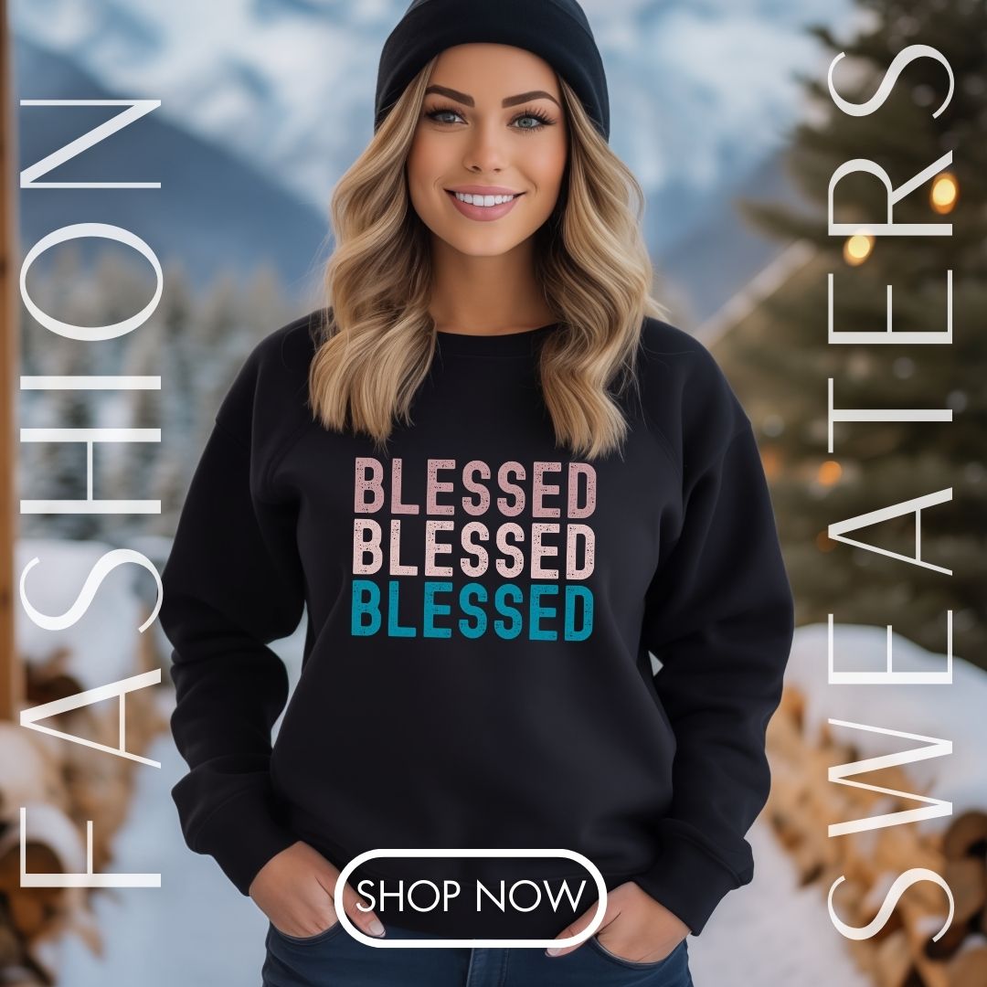 Be Bold Christian Apparel Blessed Gildan 18000 Sweatshirt