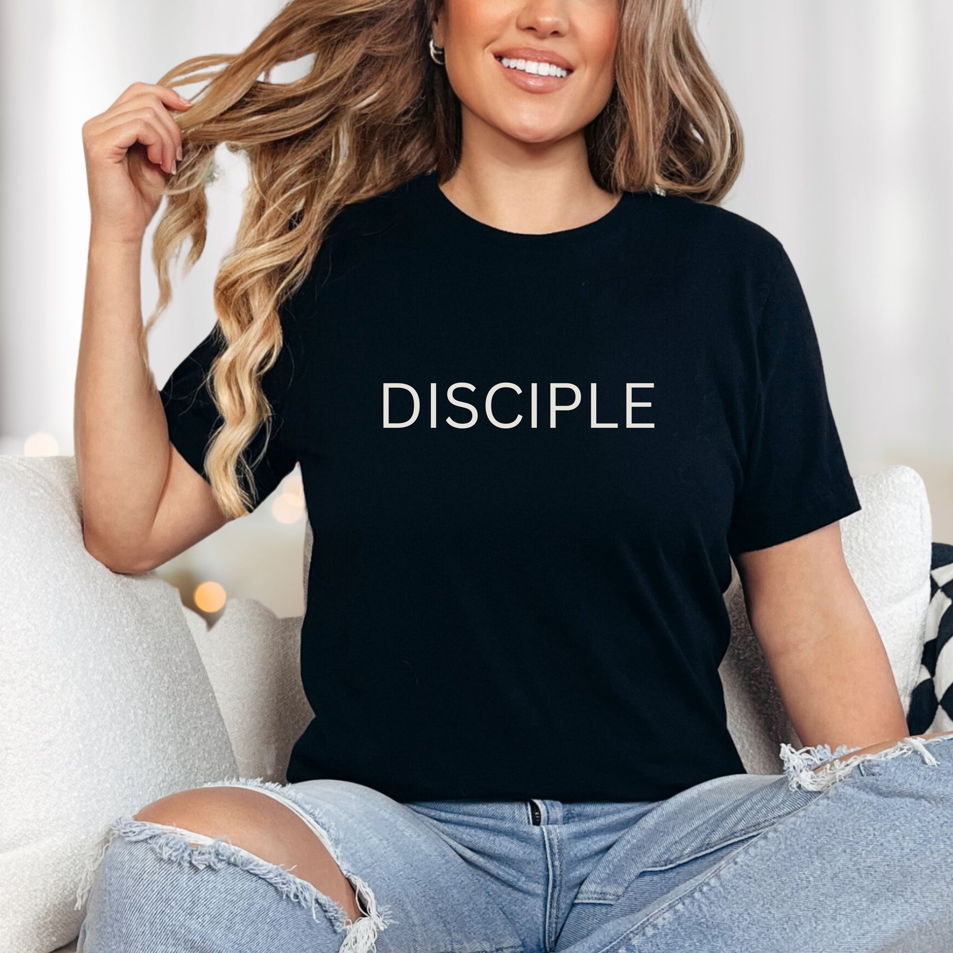 Christian Tee, Glory Christian T-shirt, Woman in black Faith Apparel 
