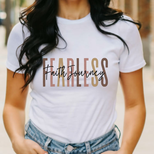 Be Bold Fearless Faith Journey Christian Tee