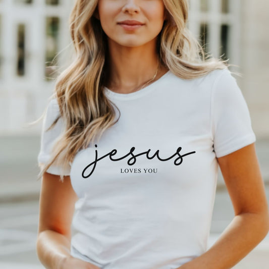 Be Bold Christian Apparel Jesus Loves You Christian T-Shirt