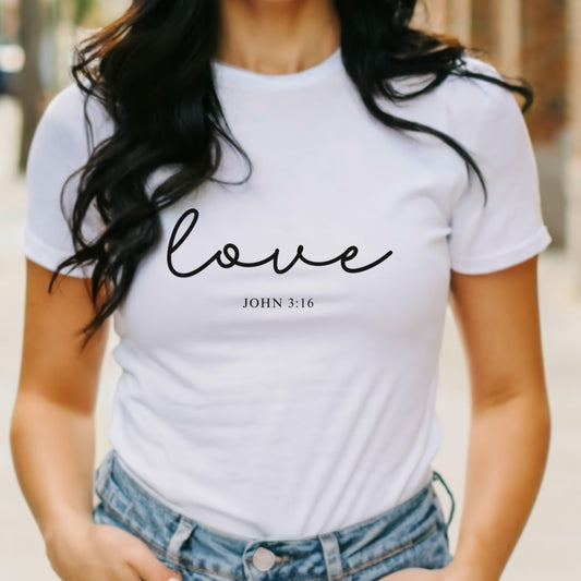 Be Bold Christian Apparel Love John 3:16 Christian T-Shirt
